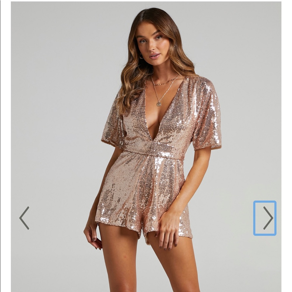 Sequin Rose Gold Romper